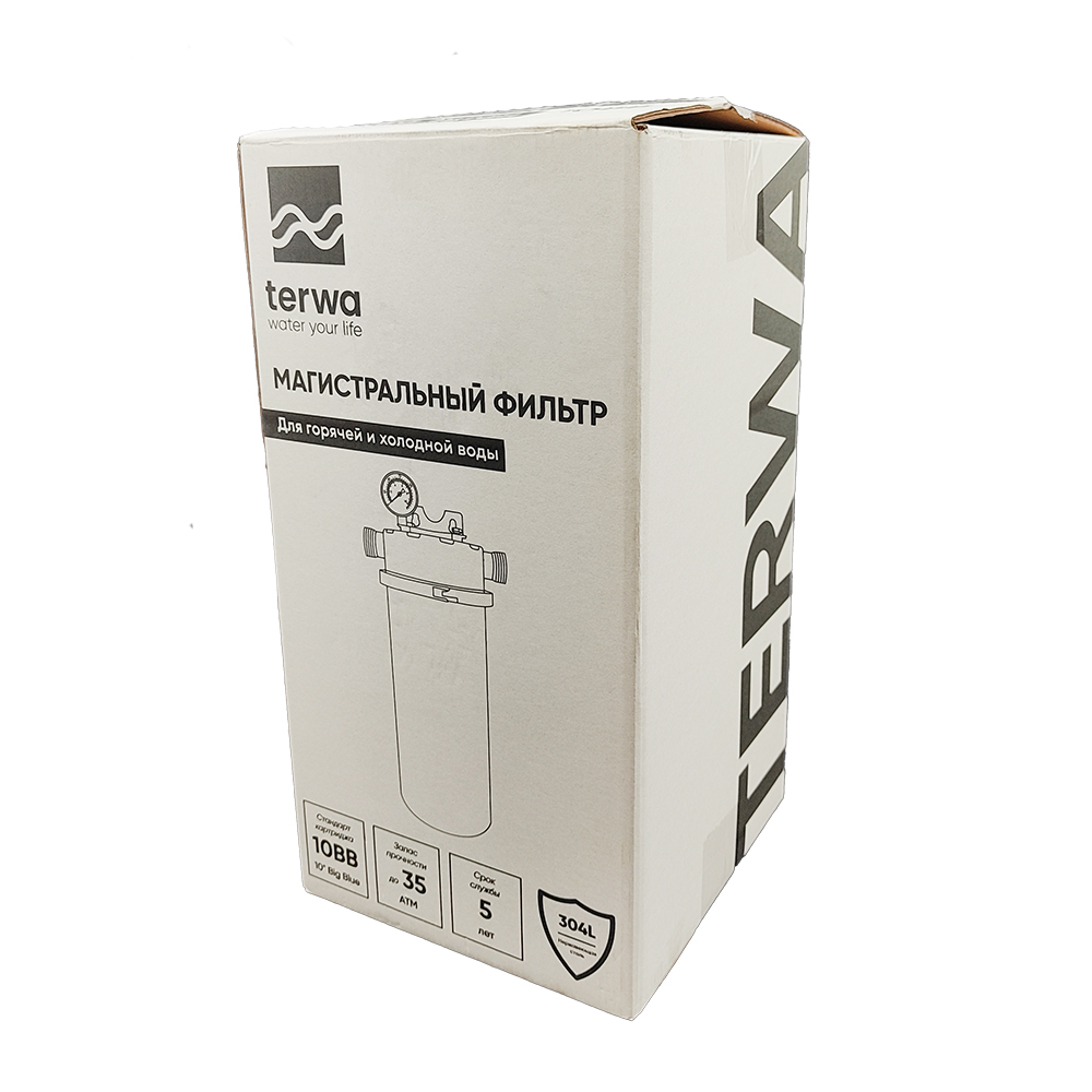 Корпус магистрального фильтра Terwa Титан 10 ВВ (с манометром)