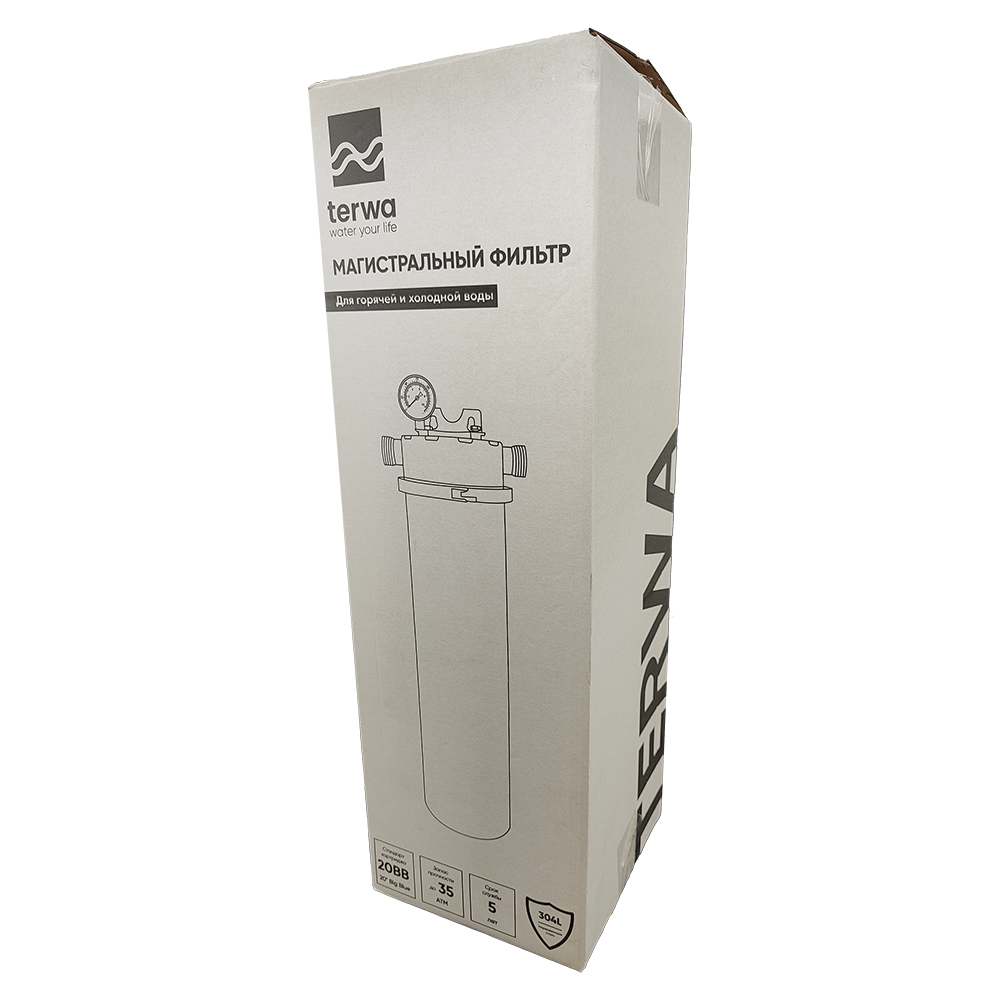 Корпус магистрального фильтра Terwa Титан 20 ВВ (с манометром)